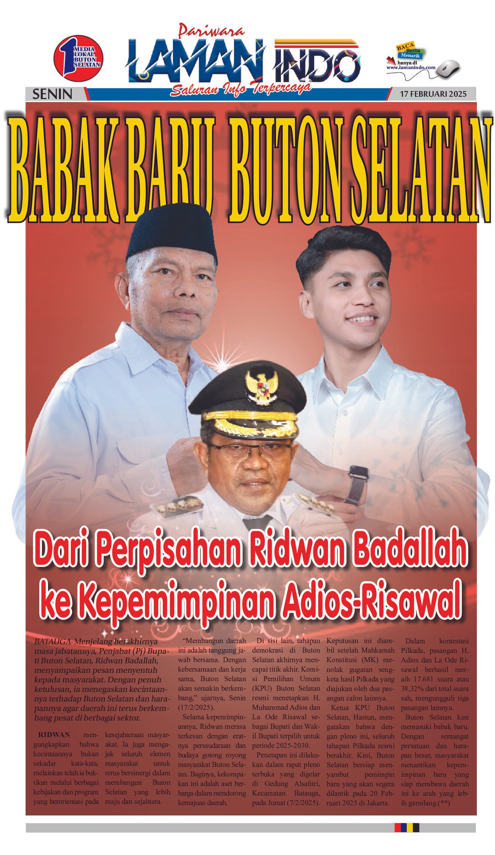 Babak Baru Buton Selatan, Dari Perpisahan Ridwan Badallah ke Kepemimpinan Adios-Risawal