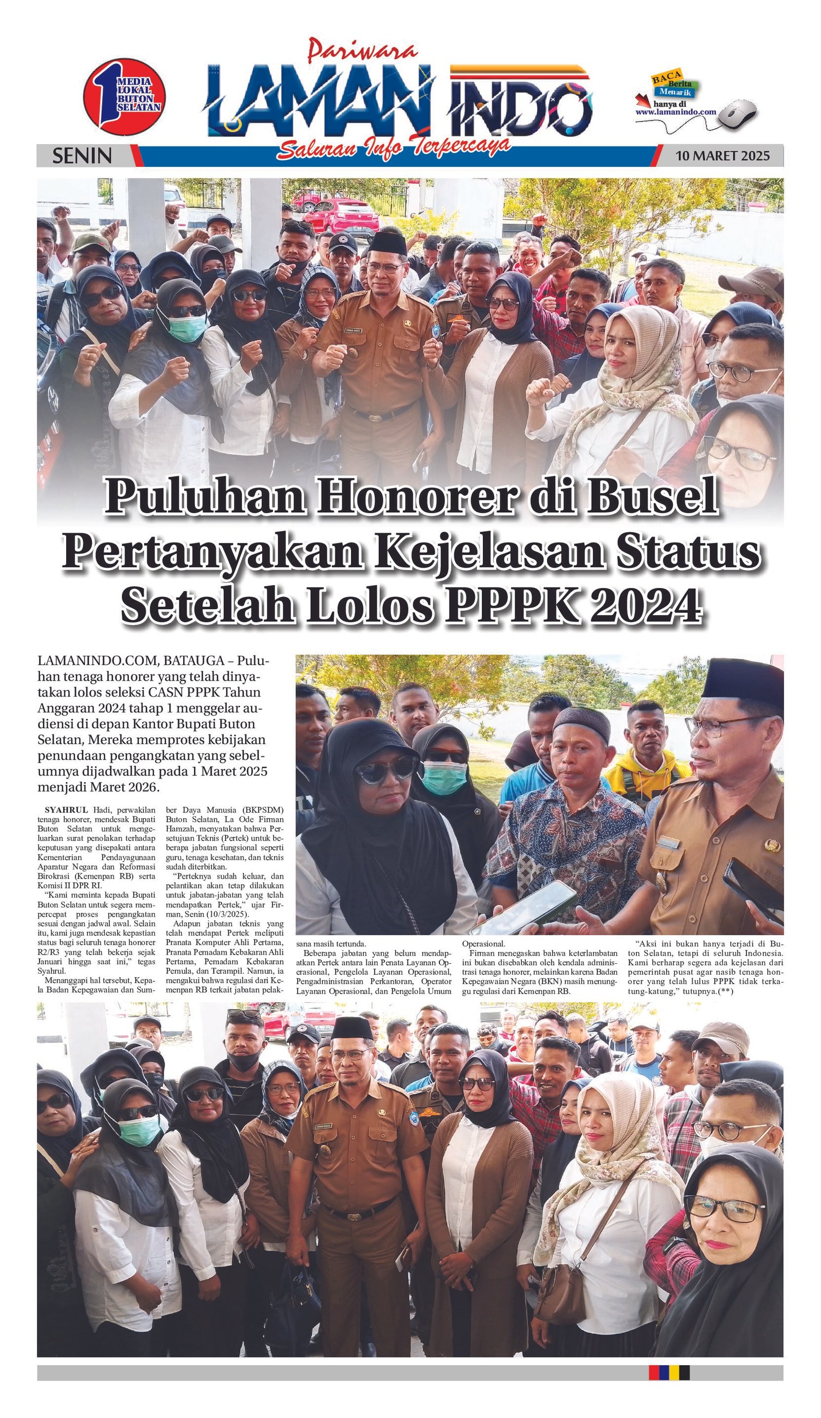 Puluhan Honorer di Busel Pertanyakan Kejelasan Status  Setelah Lolos PPPK 2024