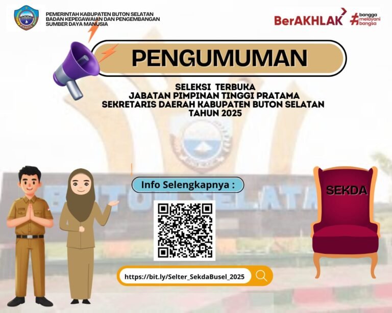 Selter Sekda: Pemkab Buton Selatan Mencari Jenderal ASN yang Kompeten dan Berintegritas