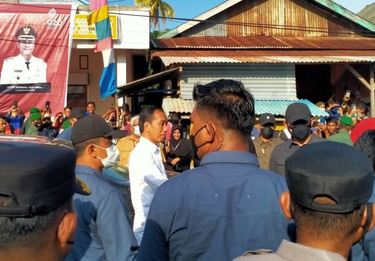 Presiden Jokowi di Batauga Busel