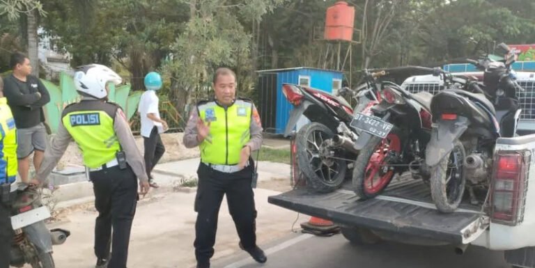 Polisi Amankan 14 Sepeda Motor Aksi Balap Liar