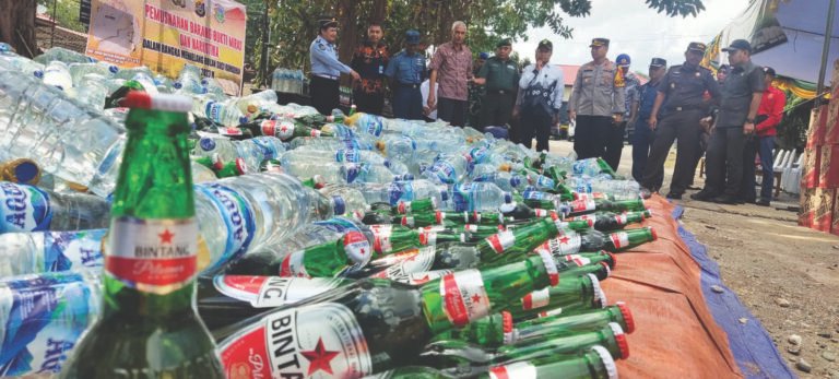 Polres Baubau Musnahkan 4 Ton Miras dan Puluhan Gram Sabu