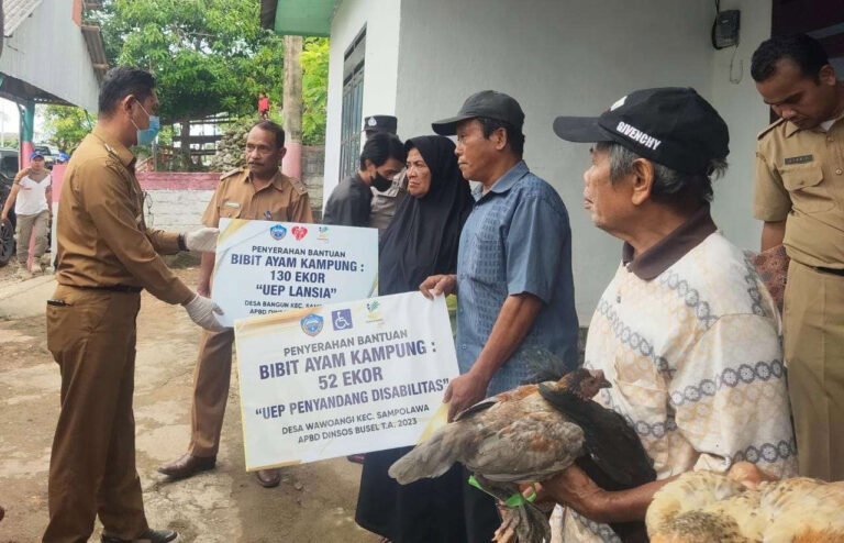 La Ode Budiman Serahkan Bantuan UEP Lansia dan Penyandang Disabilitas