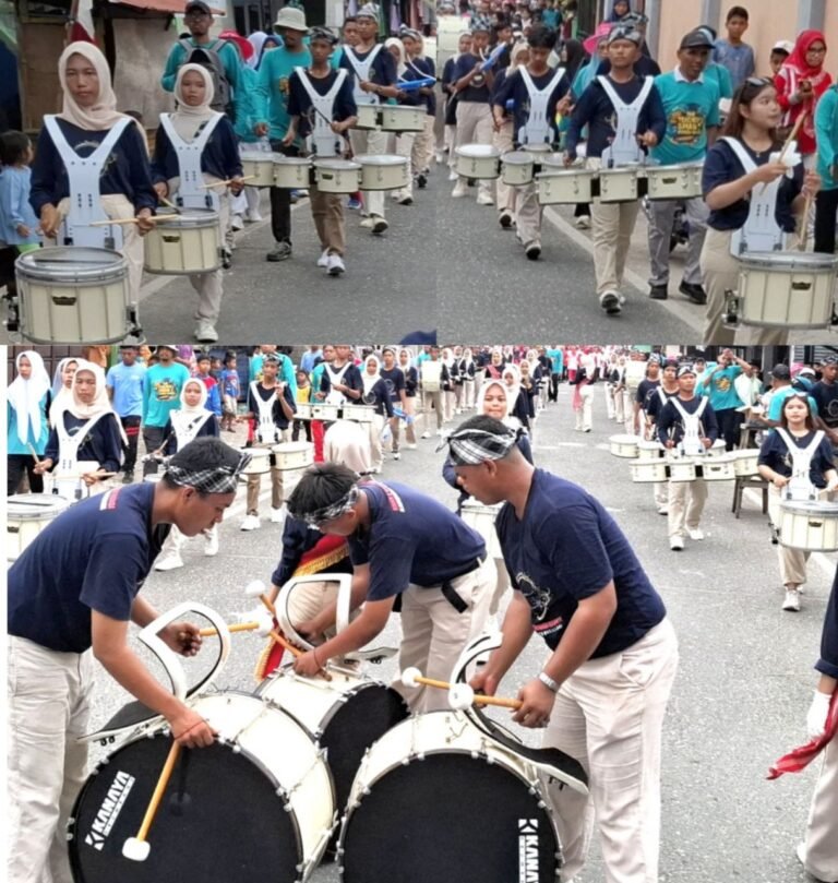 Marching Band SMAN 2 Wangi-Wangi Meriahkan Jalan Sehat Kebangsaan di Wakatobi