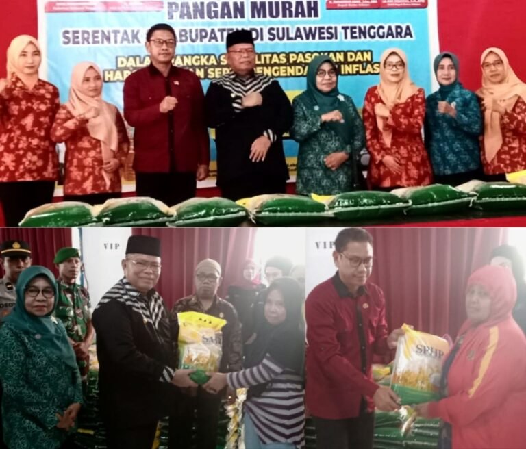 Pemprov Sultra Gelar Gerakan Pangan Murah Serentak, Pemkab Buton Selatan Salurkan 3 Ton Beras