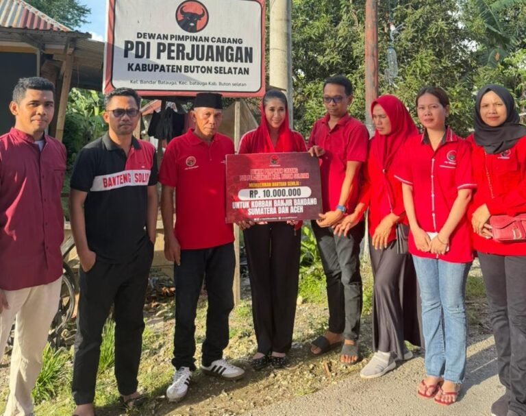 Kader PDI Perjuangan Buton Selatan Galang Donasi untuk Korban Bencana Sumatera dan Aceh
