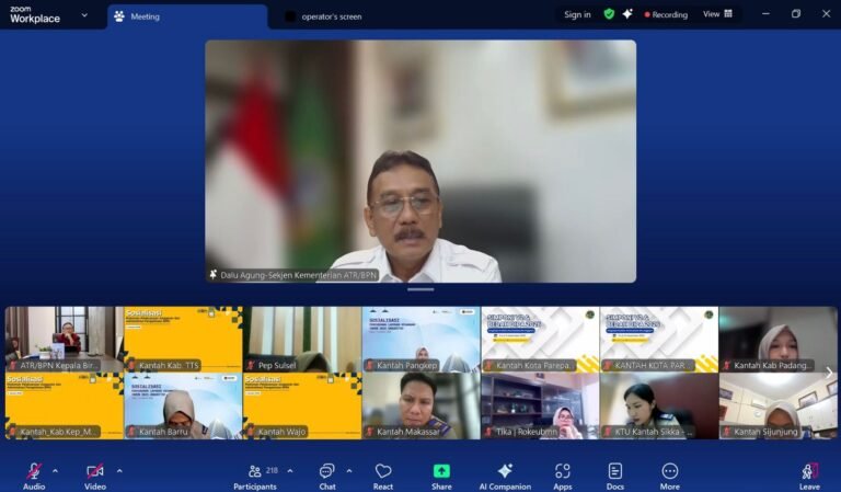 Sekjen ATR/BPN Dorong Sinkronisasi Program 2027, Konsistensi Pusat–Daerah Jadi Kunci