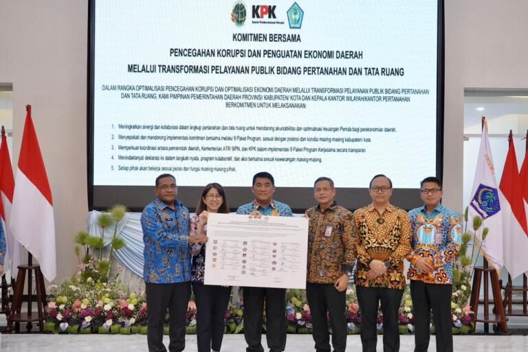 Sulawesi Utara Jadi Pilot Project Integrasi Layanan Pertanahan ATR/BPN dan KPK