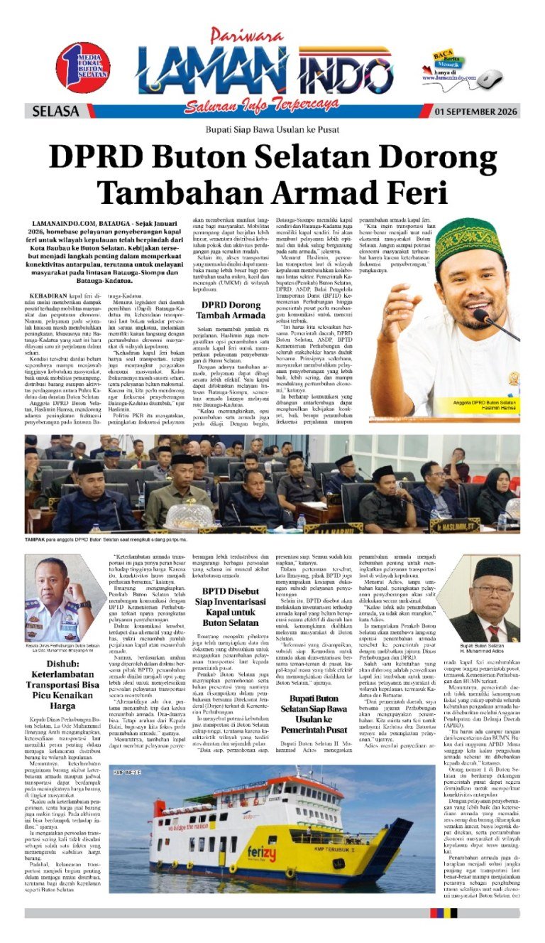 DPRD Buton Selatan Dorong Tambahan Armad Feri, Bupati Siap Bawa Usulan ke Pusat