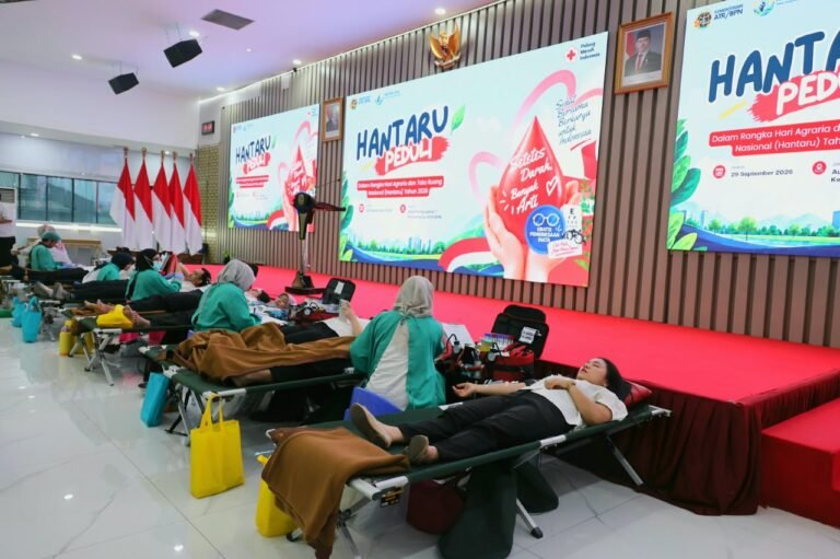 HANTARU ke-66, ATR/BPN Gelar Aksi Sosial Donor Darah dan Cek Mata Gratis